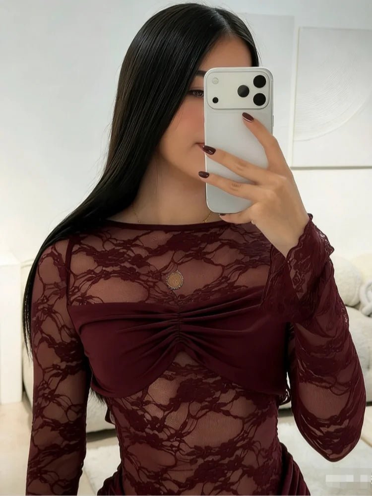 ZEYA - Bianca Backless Lace Mini Dress