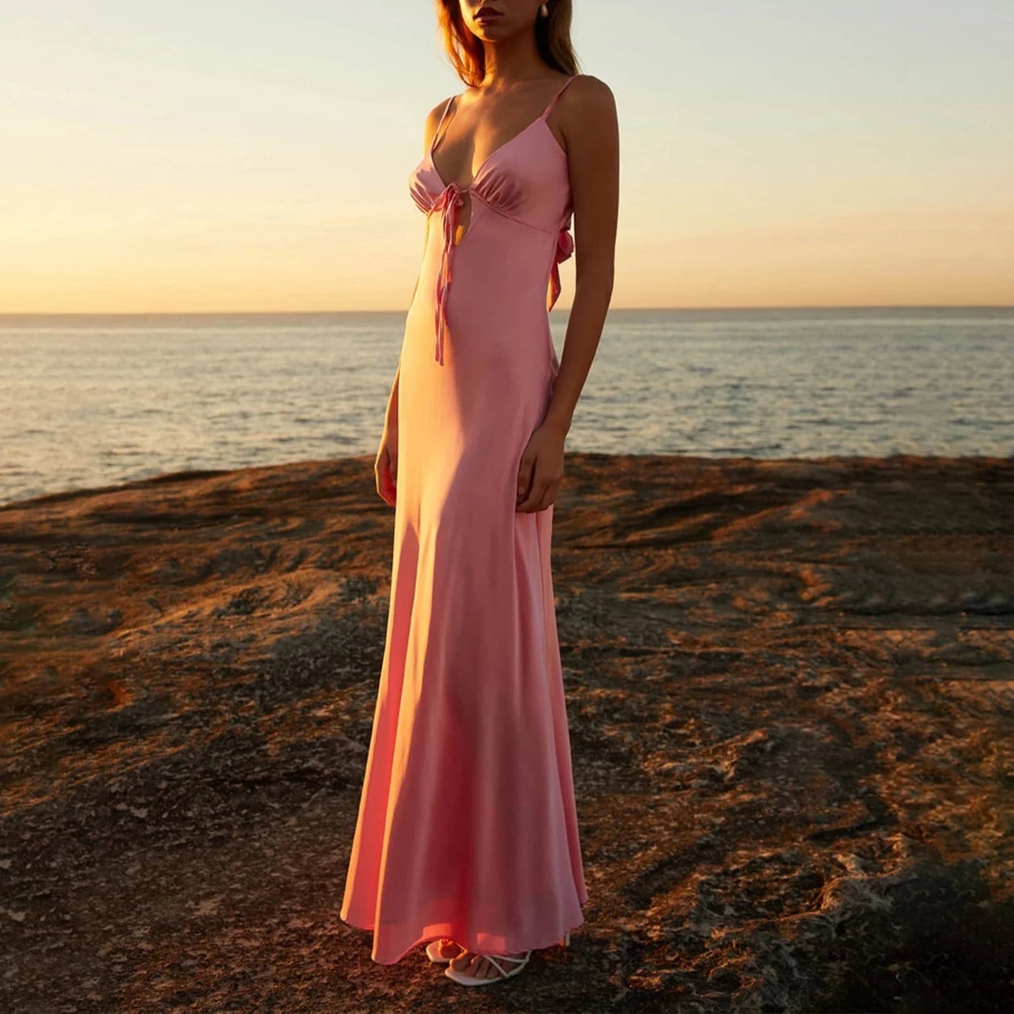 ZEYA - Bianca Backless Tie - Front Cami Dress