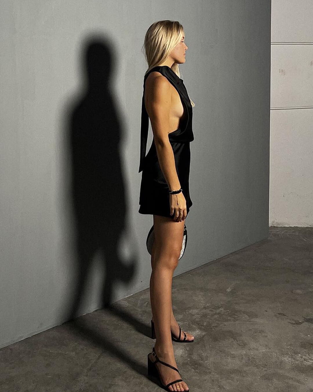 ZEYA - Callie Satin Halter Draped Mini Dress