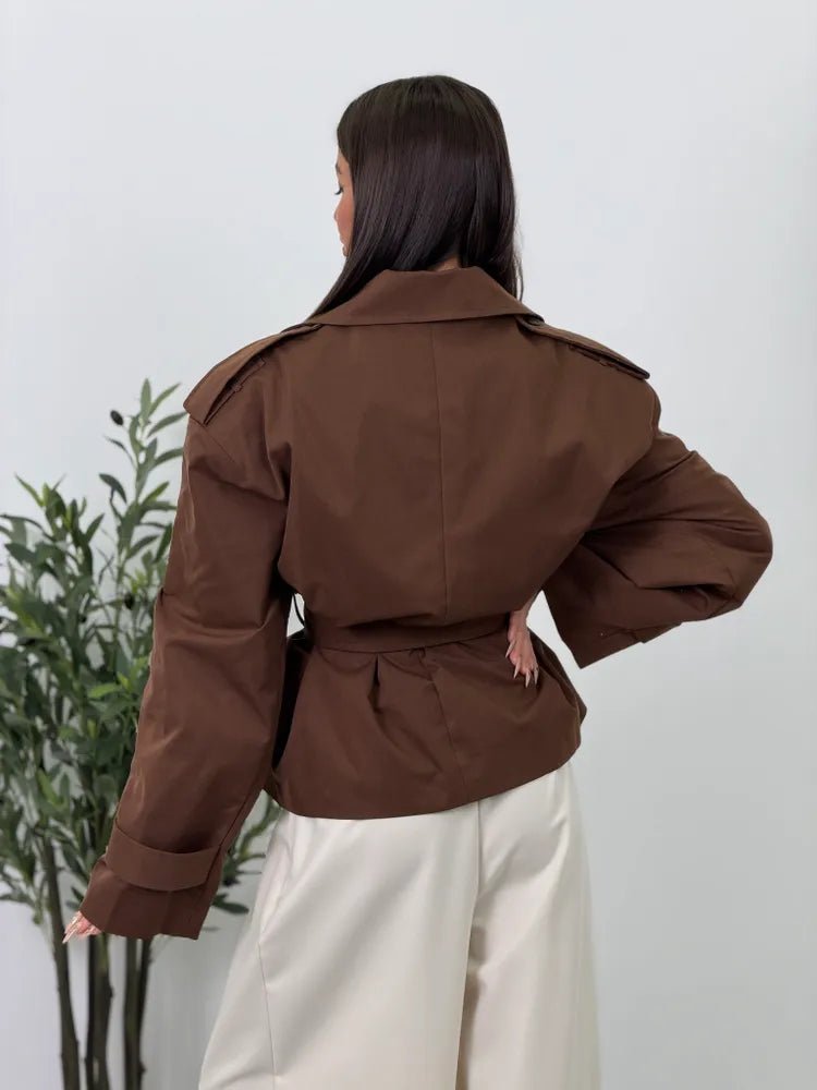 ZEYA - Candice Cropped Trench Coat