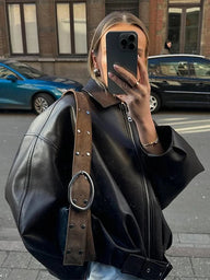Carlyn Vegan Leather Jacket