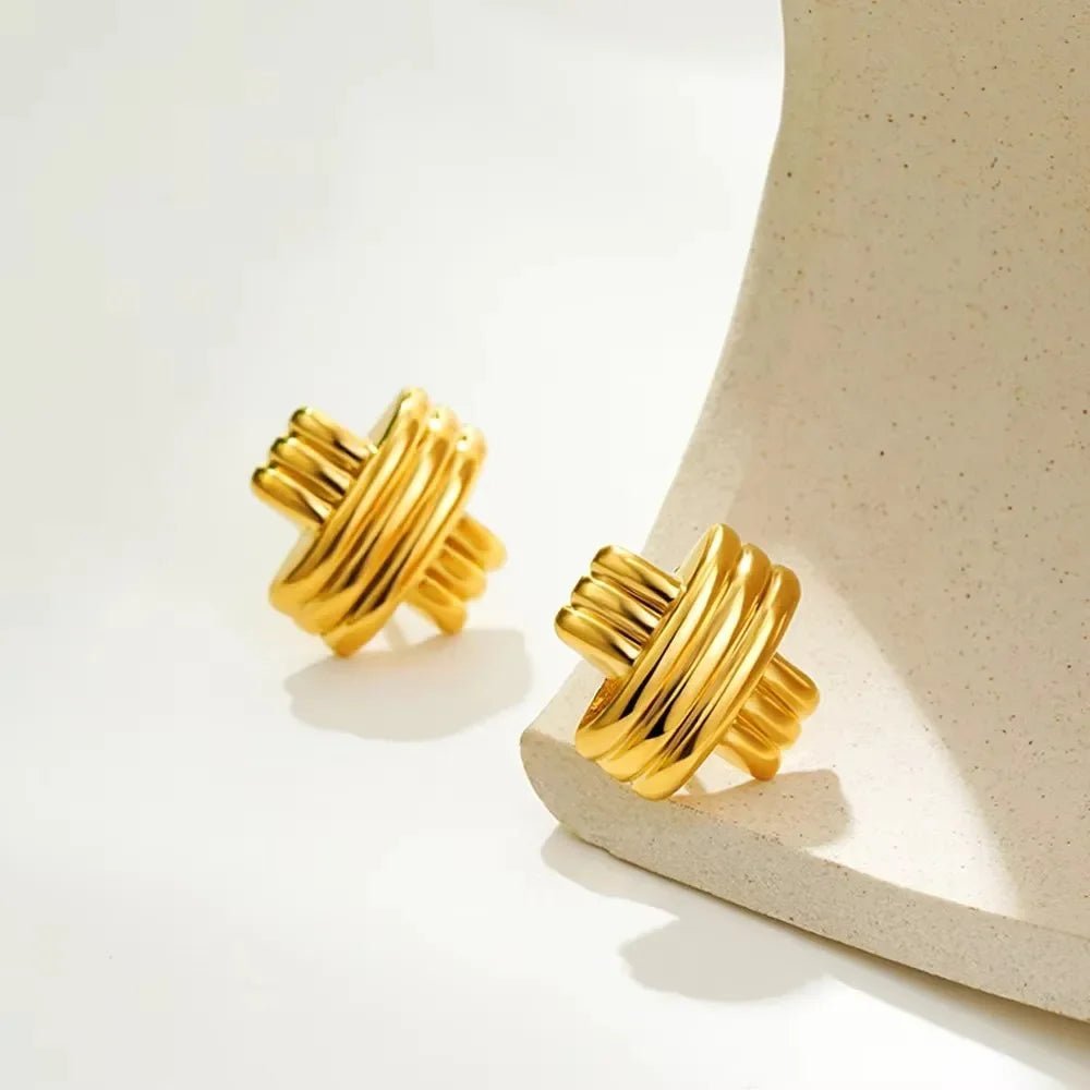 ZEYA - Celia Cross Stud Earrings