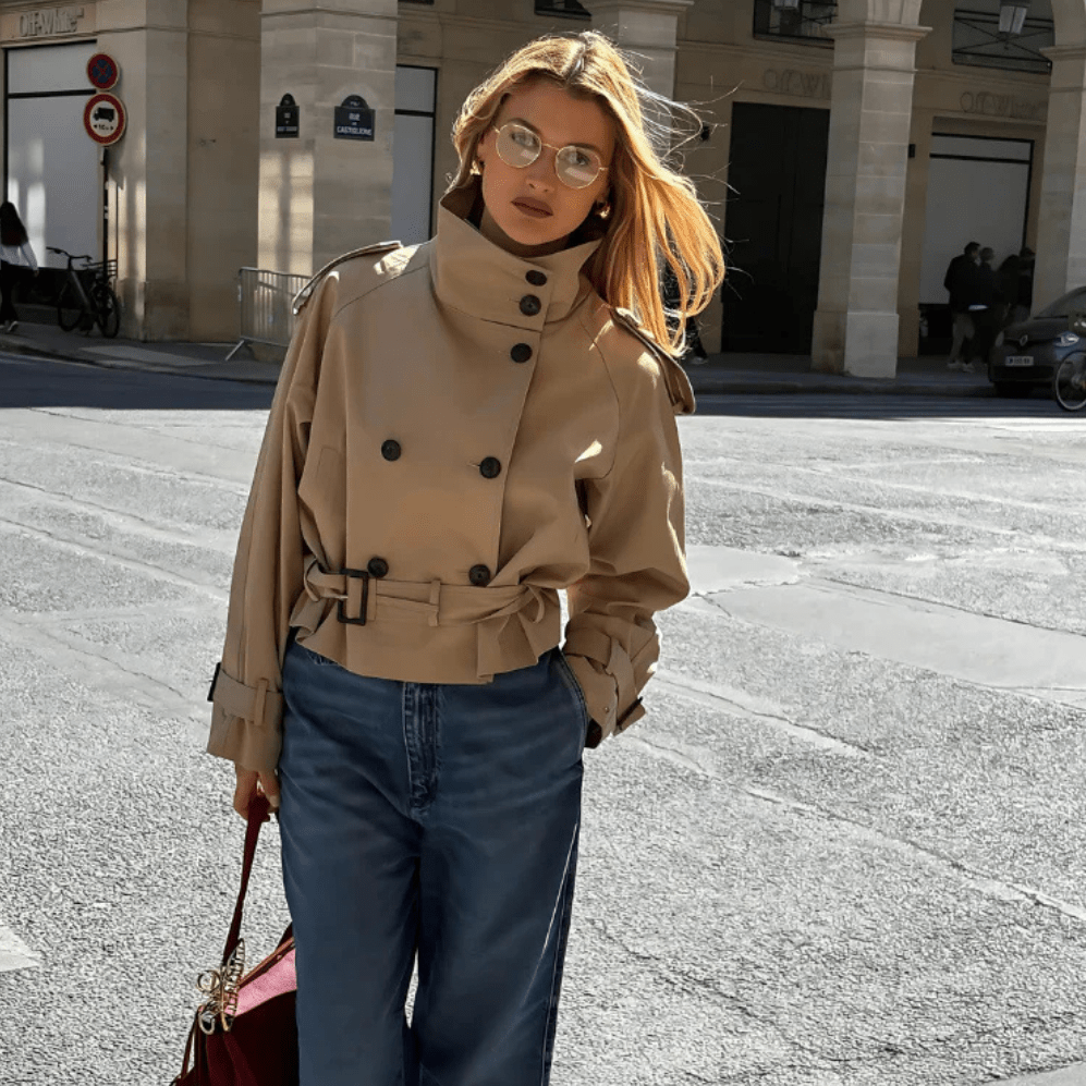 ZEYA - Daphne Cropped Trench Coat