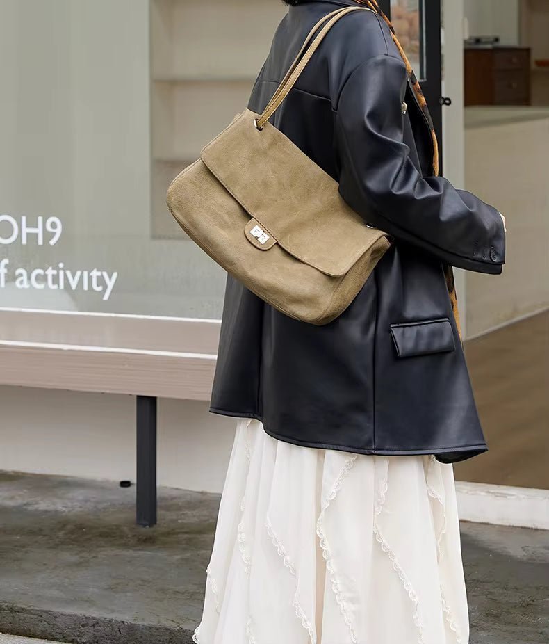 ZEYA - Denise Matte Suede Crossbody Tote