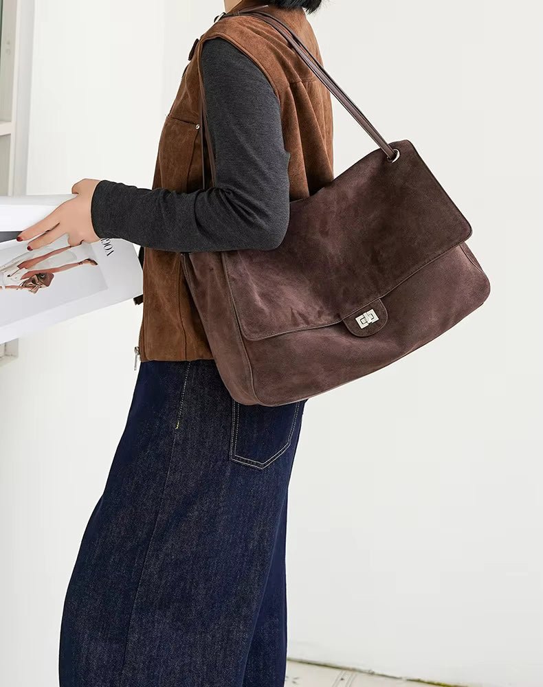 ZEYA - Denise Matte Suede Crossbody Tote