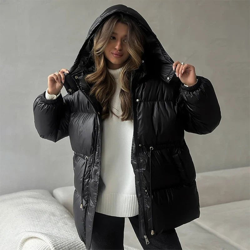ZEYA - Elaine Drawstring Hooded Puffer Coat
