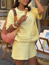 Miriam Knitted Two-Piece Summer Set