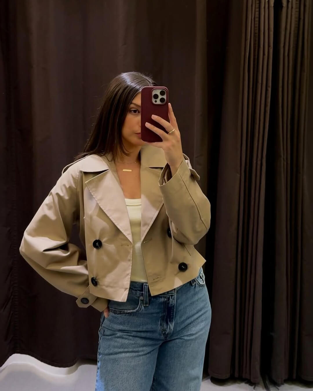 ZEYA - Ella Cropped Trench Coat