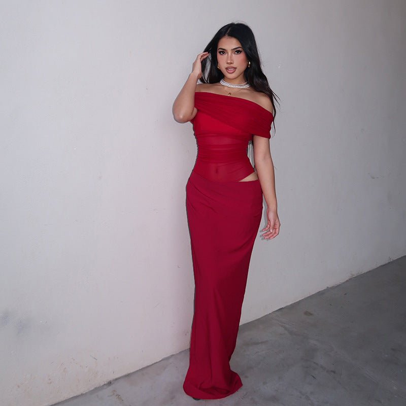 ZEYA - Emilia Asymmetrical Lace Long Dress