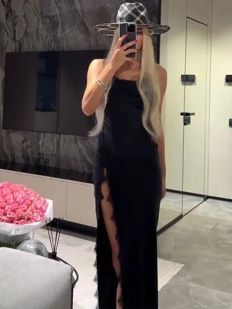 ZEYA - Gisele Lace Side Slit Maxi Dress