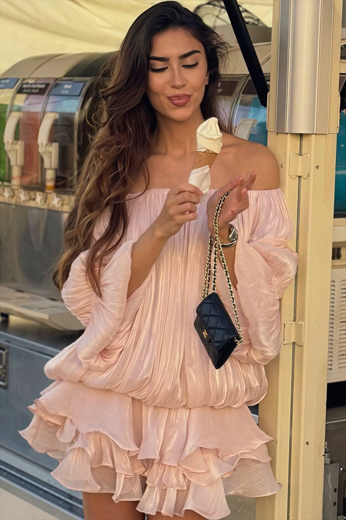 ZEYA - Gloria Off-Shoulder Ruffle Mini Dress
