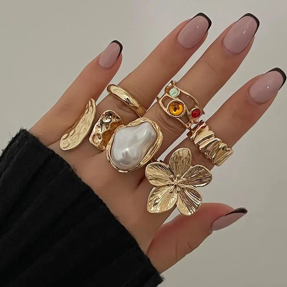 ZEYA - Gwen Adjustable Ring Set 6pcs