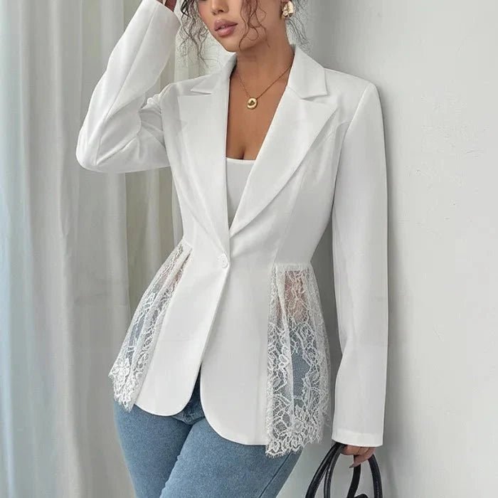 ZEYA - Inga Lace Panel Tailored Blazer