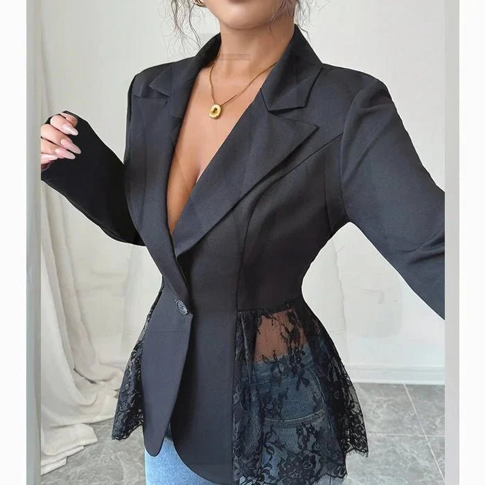 ZEYA - Inga Lace Panel Tailored Blazer