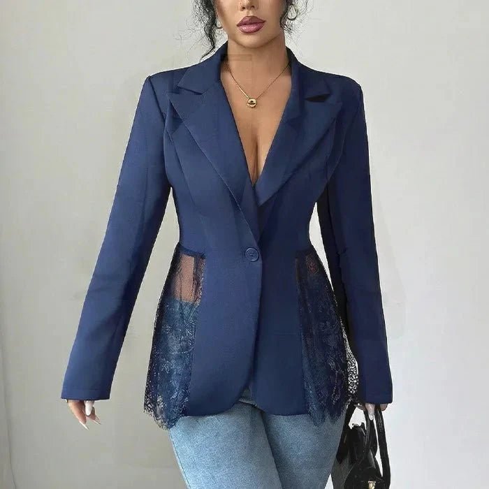 ZEYA - Inga Lace Panel Tailored Blazer