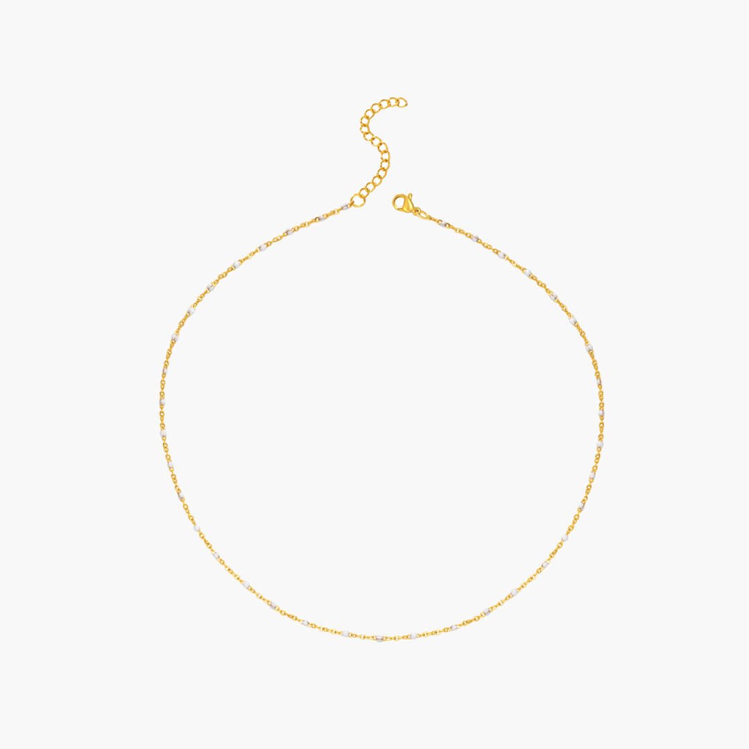 ZEYA - Iona Minimal Pearl Bead Chain Necklace