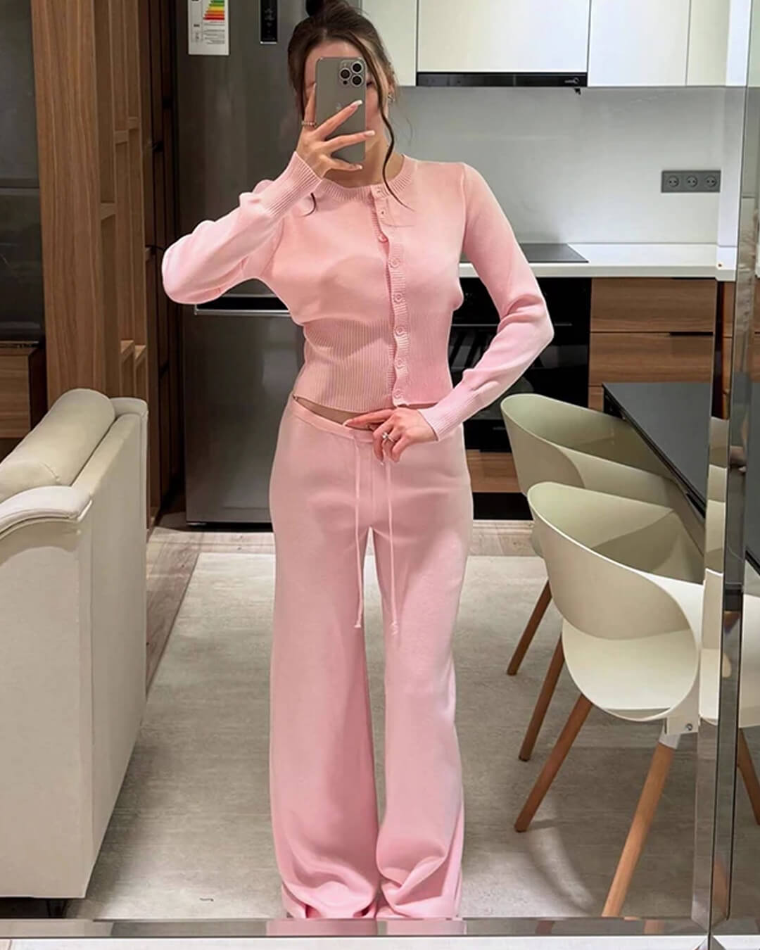 ZEYA - Jade Knitted Cardigan and Trousers Set