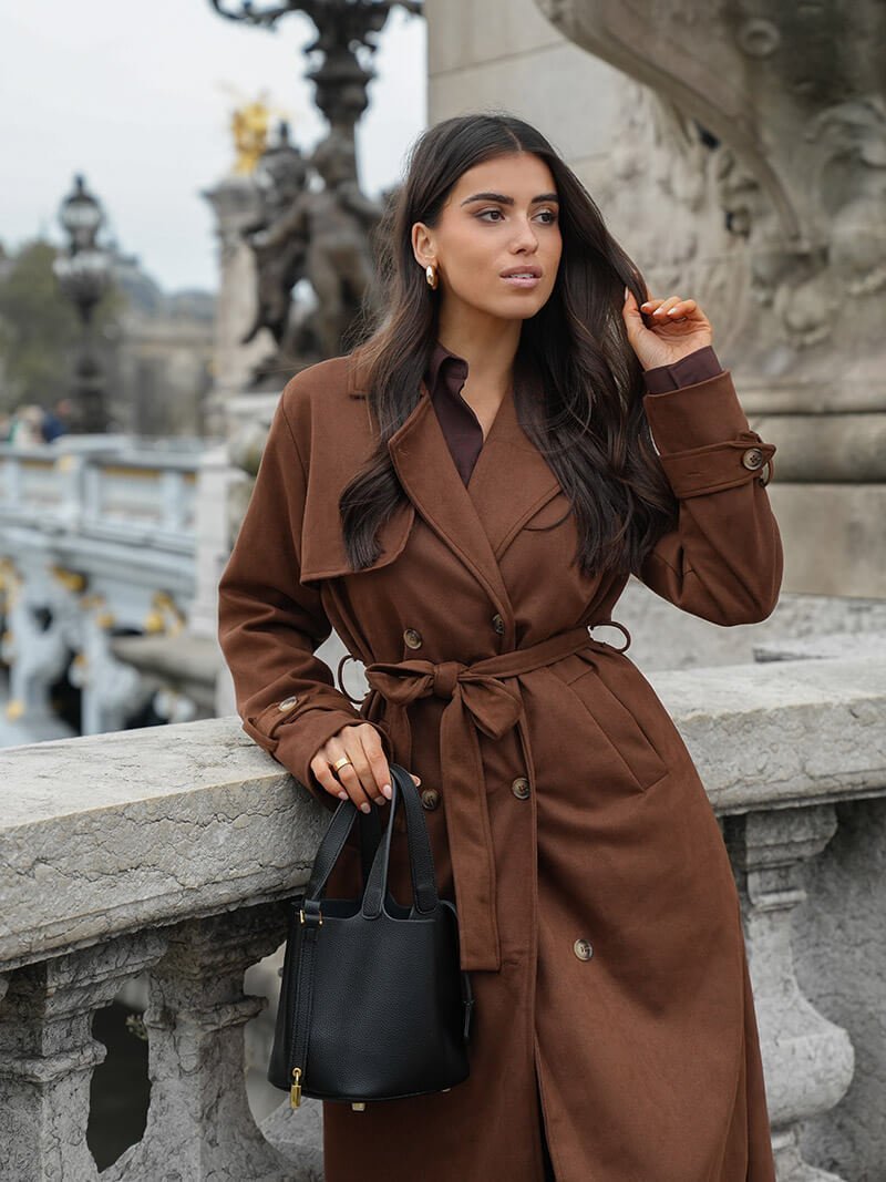 ZEYA - Jenna Faux Suede Trenchcoat