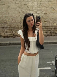Johanna Ruffled Corset Top