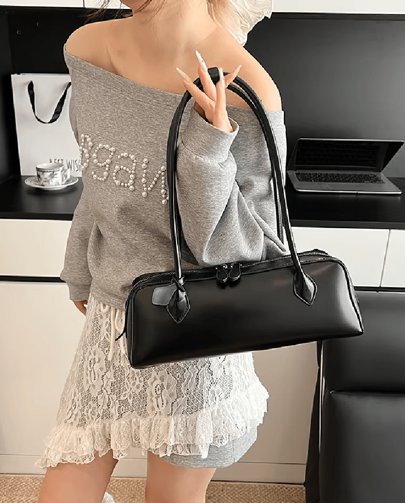 ZEYA - Julia Vintage Leather Baguette Bag