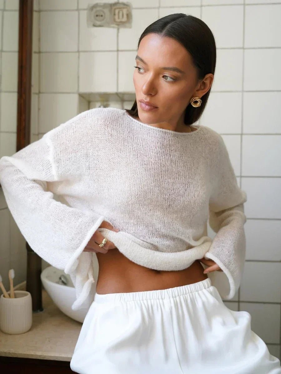 ZEYA - Katelyn Hollow Knit Sweater