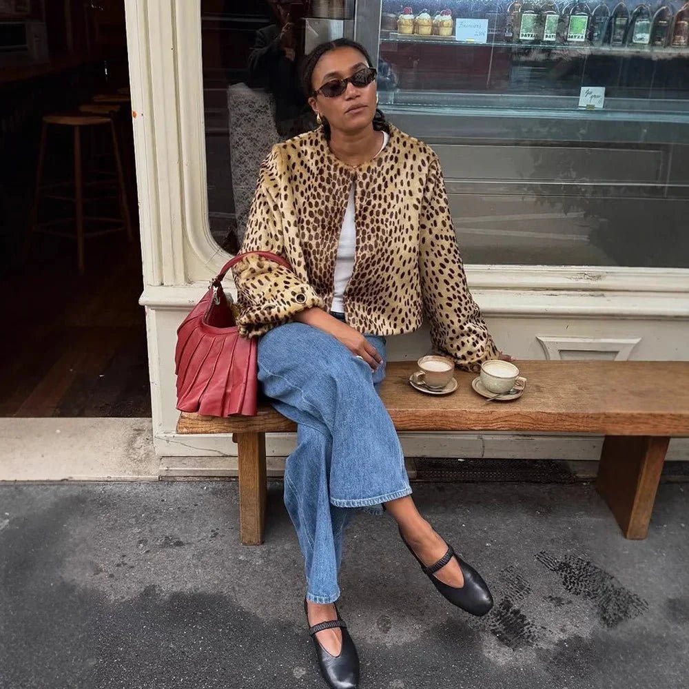 ZEYA - Katie Leopard Faux Fur Jacket