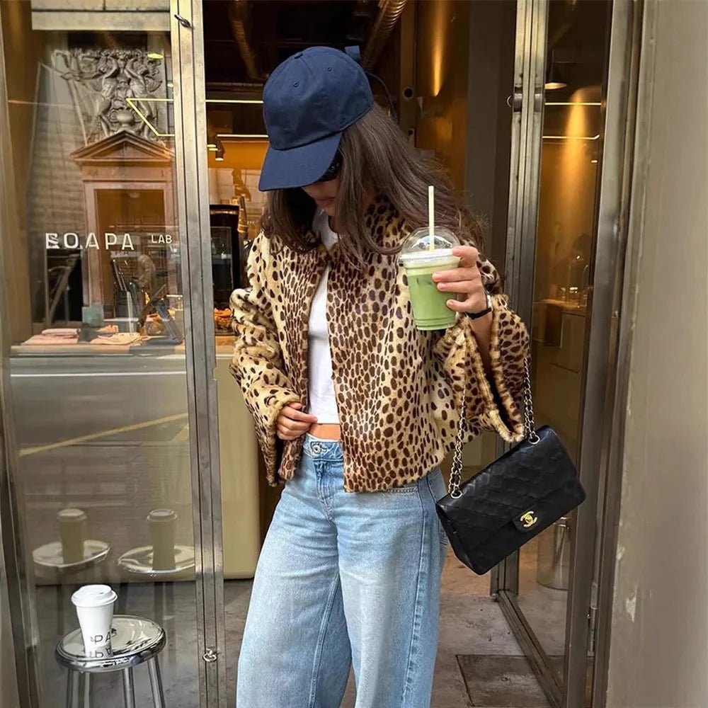 ZEYA - Katie Leopard Faux Fur Jacket