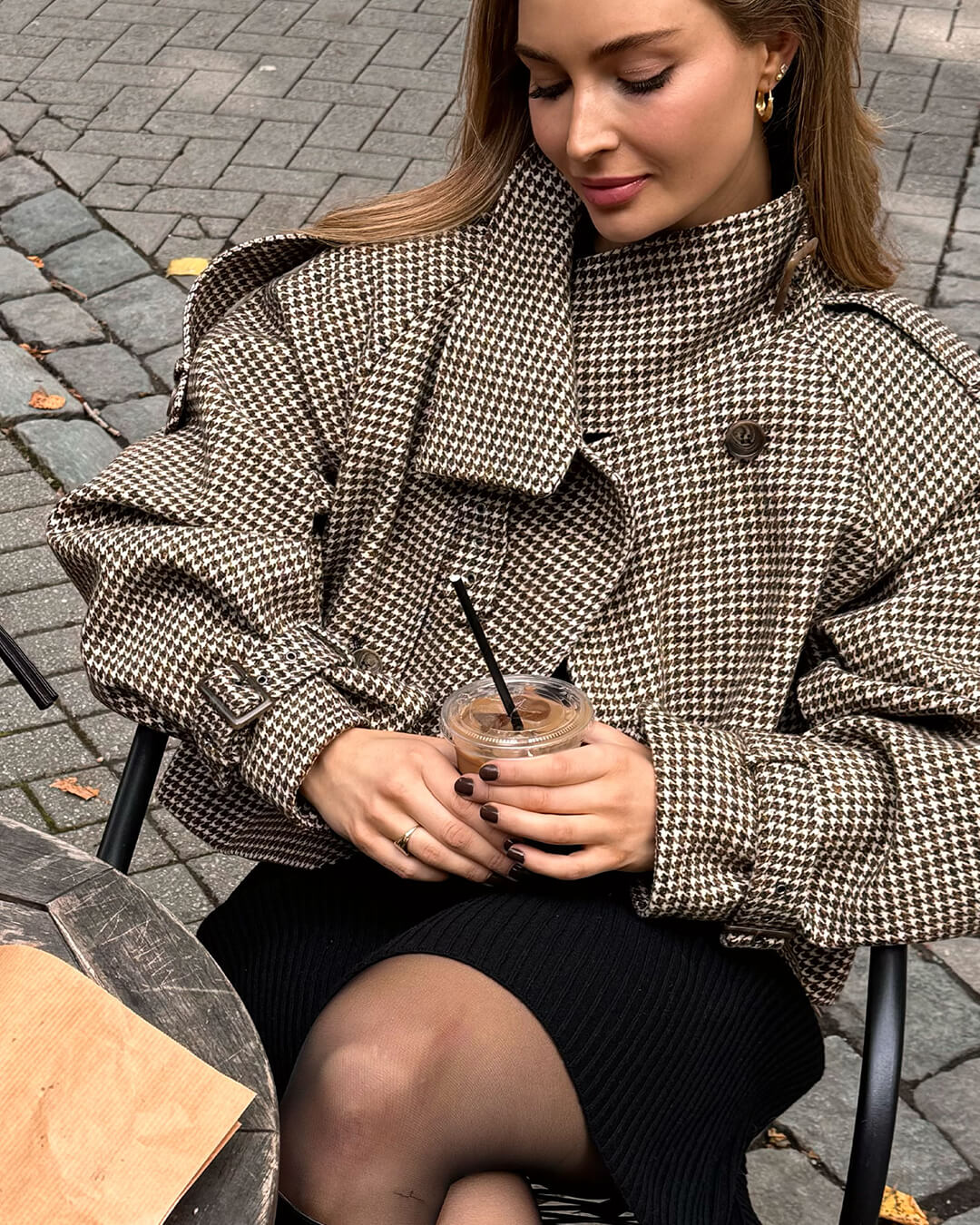 ZEYA - Katrina Checked Wool Coat