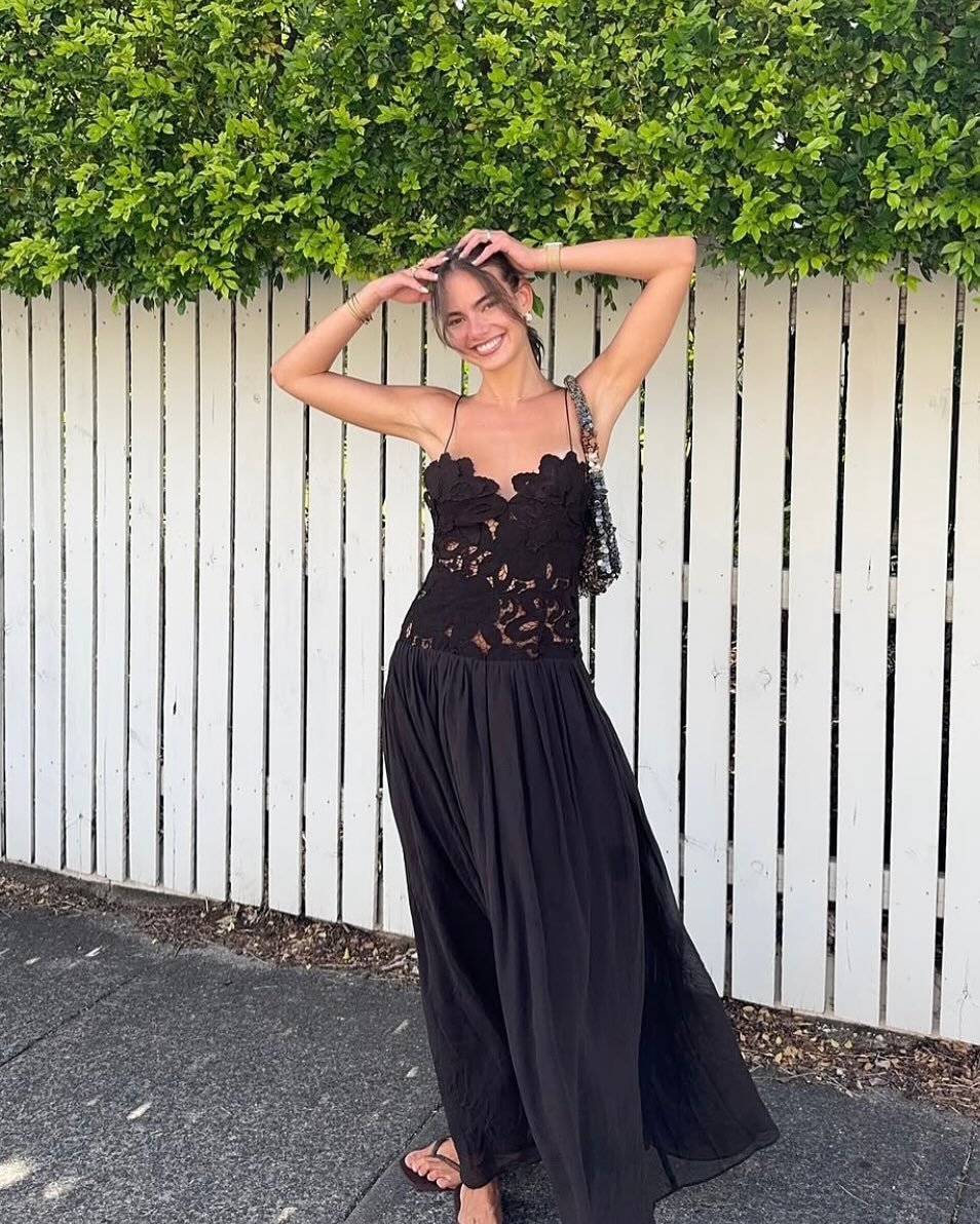 ZEYA - Kelli Lace Mesh Halter Evening Dress