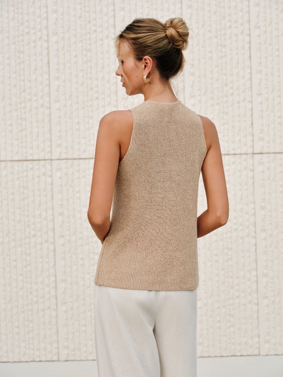 ZEYA - Laura Halter Cross-Over Tank Top