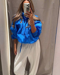 Layla Stand Collar Windbreaker Jacket