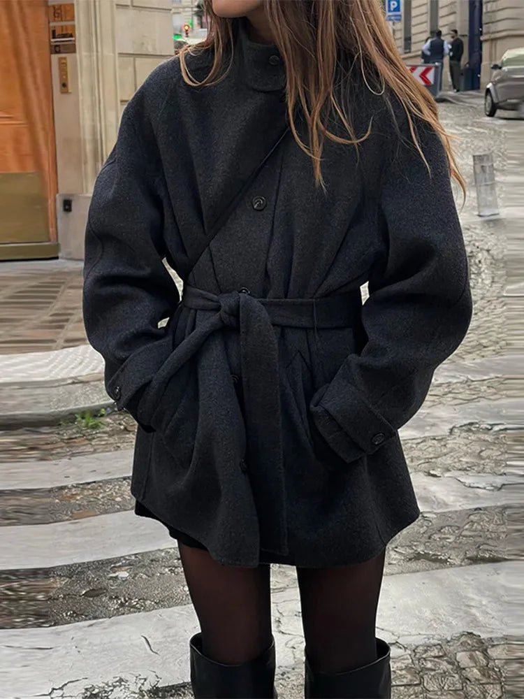 ZEYA - Lindsay Stand Collar Short Coat