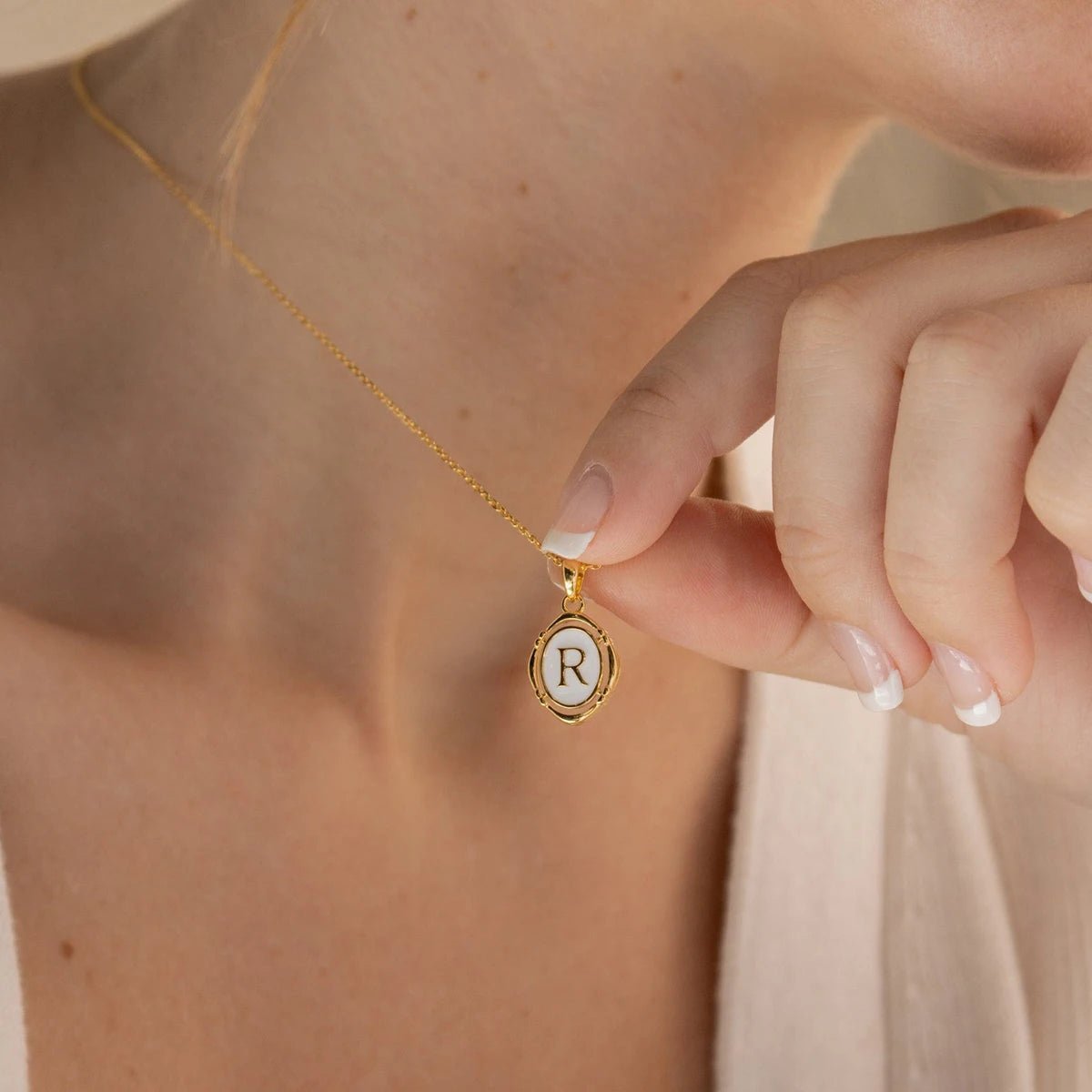 ZEYA - Liza Initial Pendant Necklace