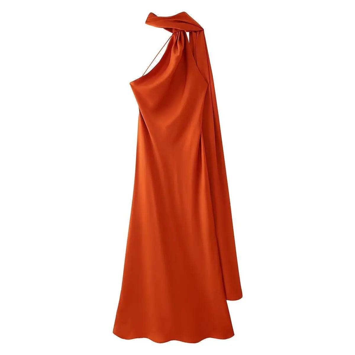 ZEYA - Loredana Halter Silk Satin Maxi Dress