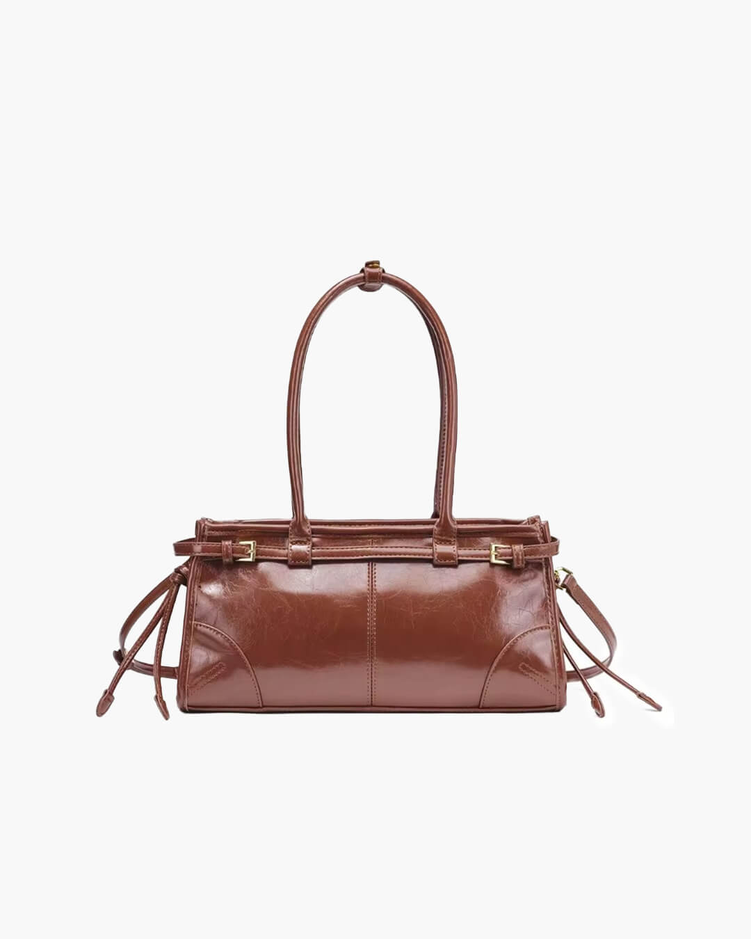 ZEYA - Lorena Leather Shoulder Bag with Belt Detail