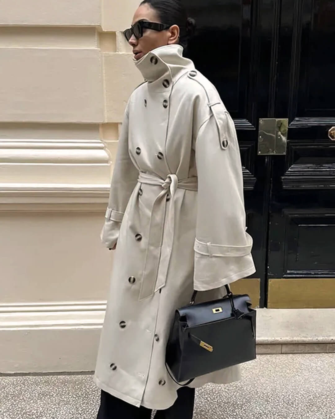 ZEYA - Lucy Long Belted Trench Coat
