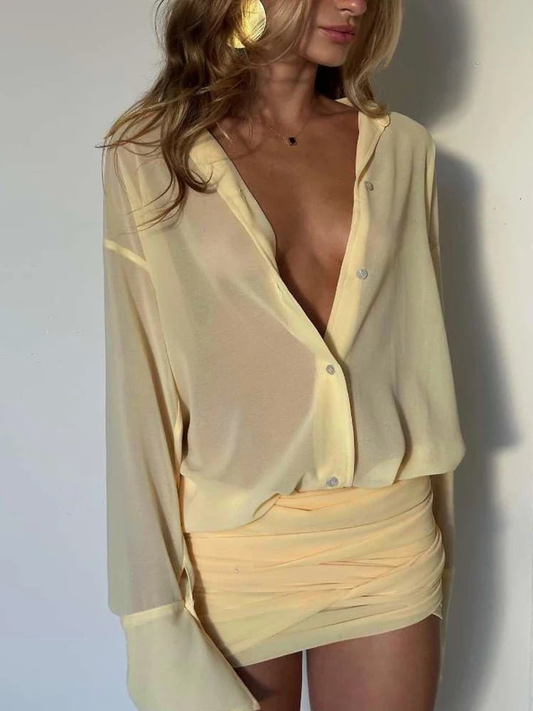 ZEYA - Maya Long Sleeve Shirt Dress