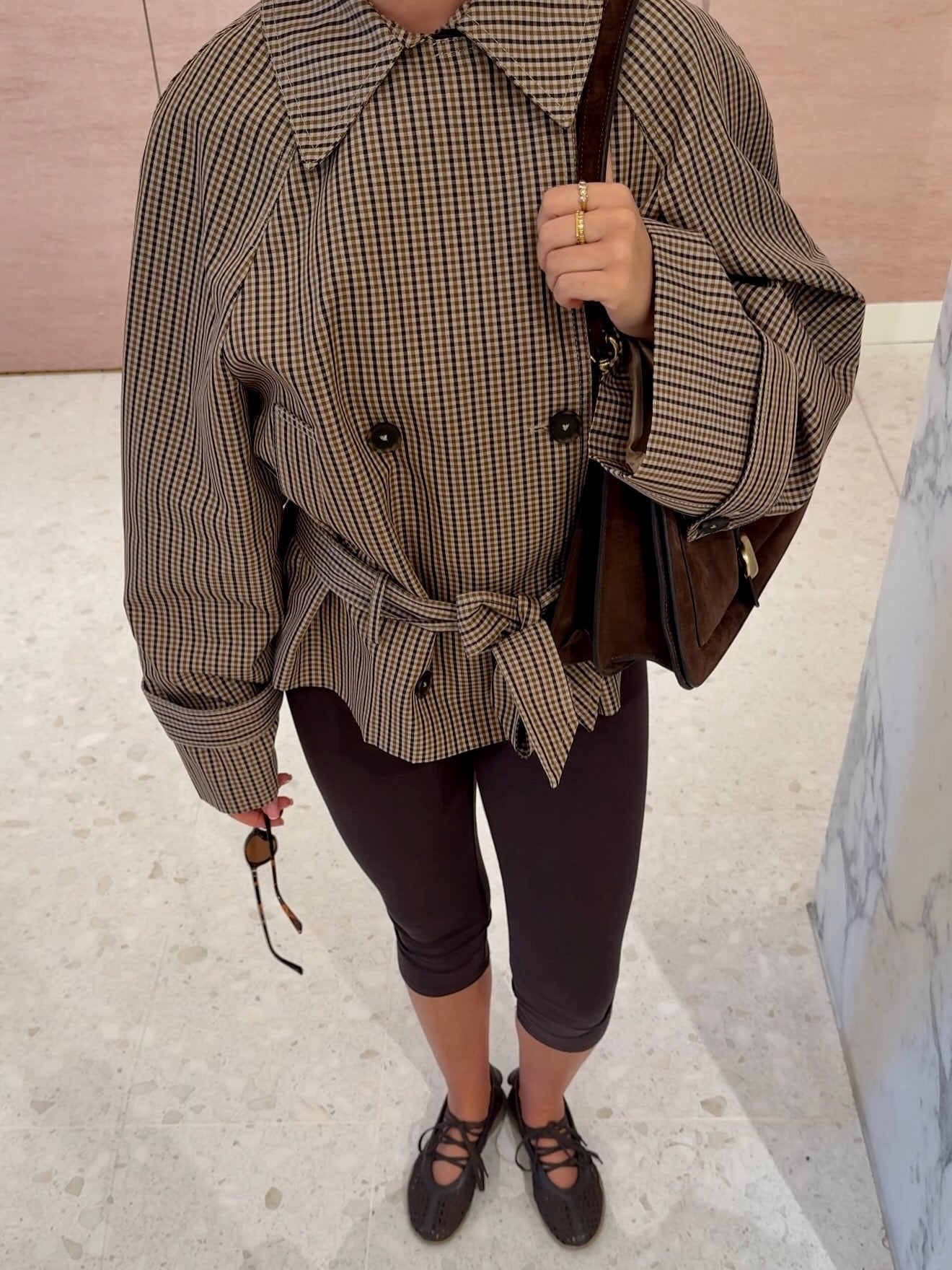 ZEYA - Melissa Plaid Belted Trench Coat