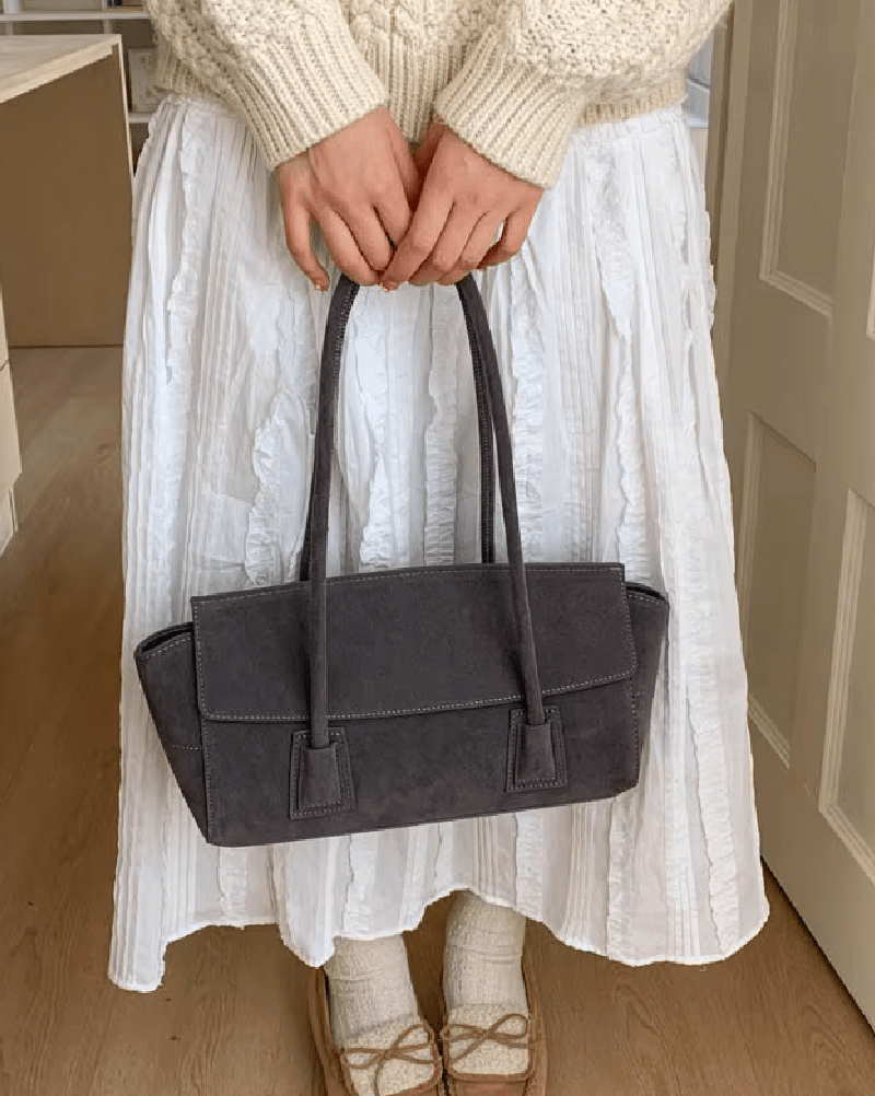 ZEYA - Melissa Vintage Faux Suede Shoulder Bag