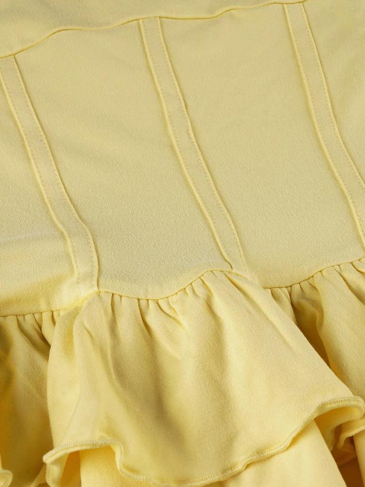 ZEYA - Mira Ruffled Halter Mini Dress