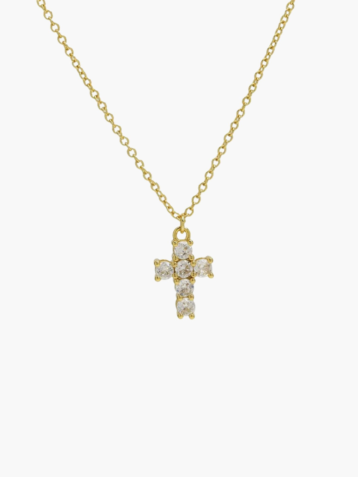ZEYA - Miya Birthstone Necklace - Elegant Cross Pendant with Zircon for Women