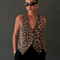 Monica Leopard Print Vest