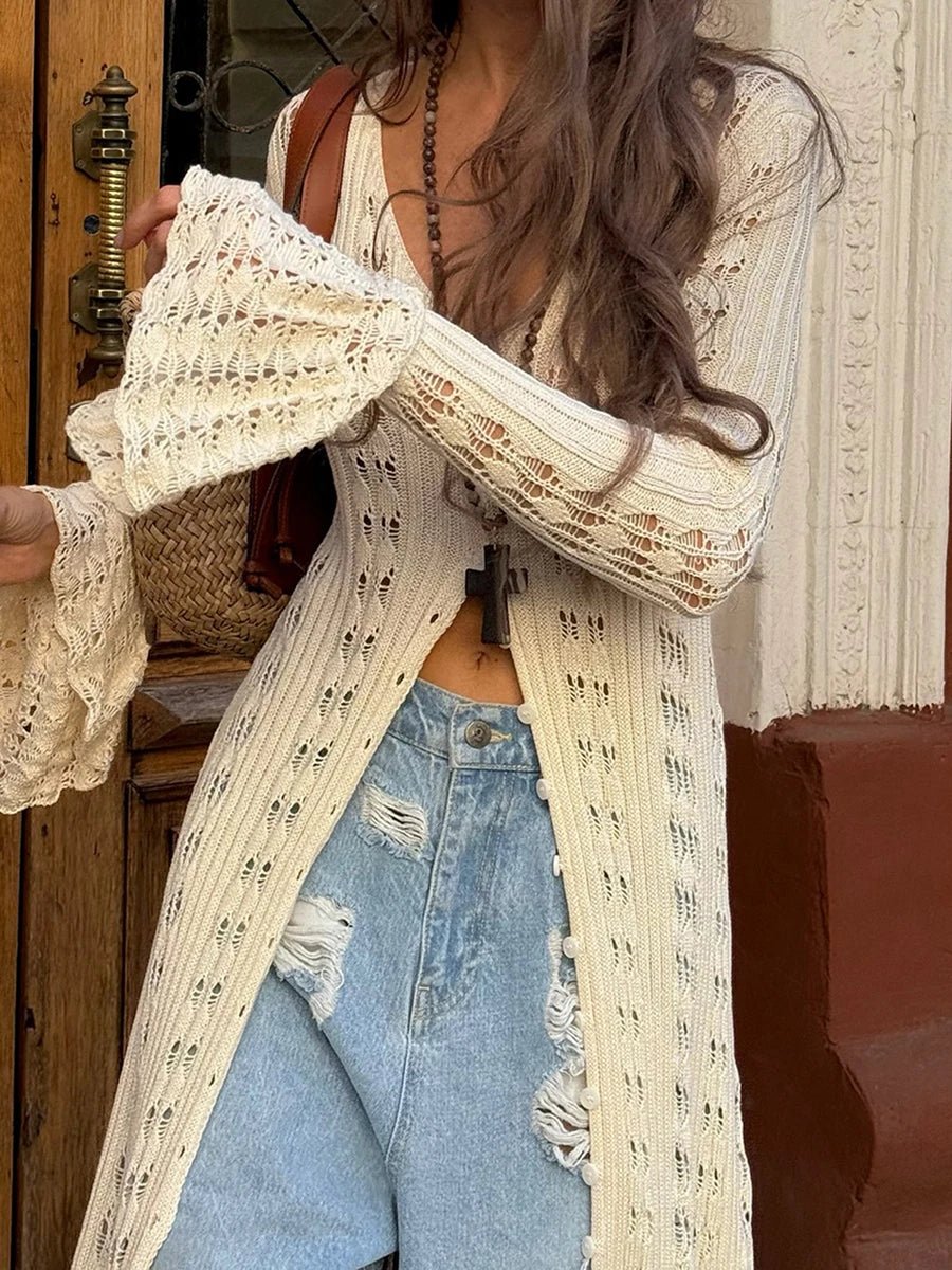 ZEYA - Noelle Knitted Button - Front Cardigan