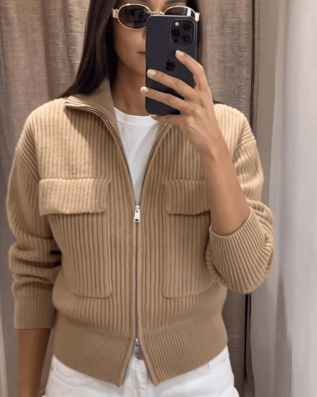 ZEYA - Penelope Ribbed Knit Cardigan