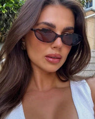Petra Retro Oval Cat Eye Sunglasses