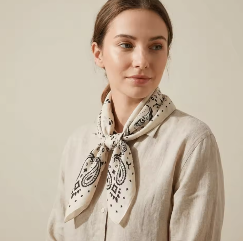 Reese Paisley Knitted Bandana Scarf