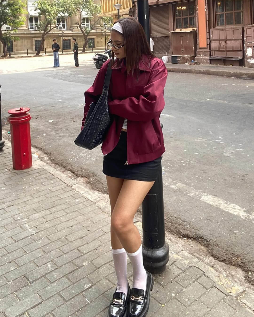 ZEYA - Riley Burgundy Bomber Jacket