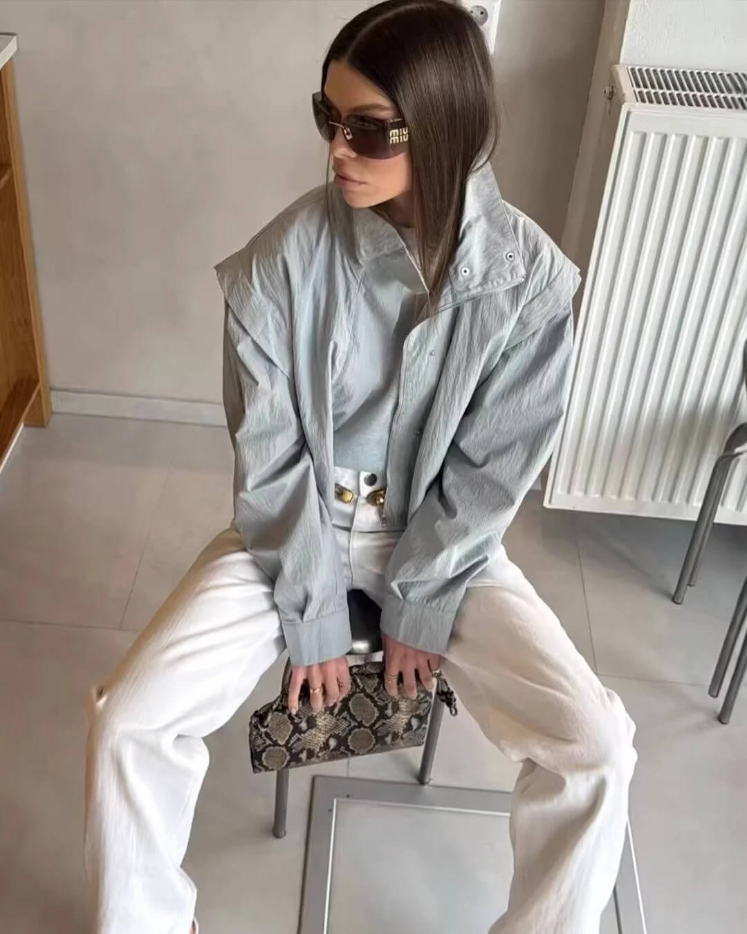 ZEYA - Roxana High Collar Cropped Jacket