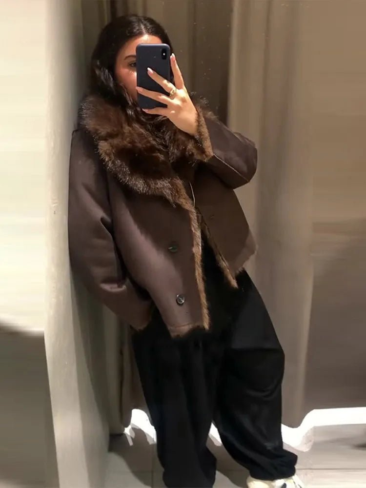 ZEYA - Sandra Reversible Faux Fur Leather Jacket