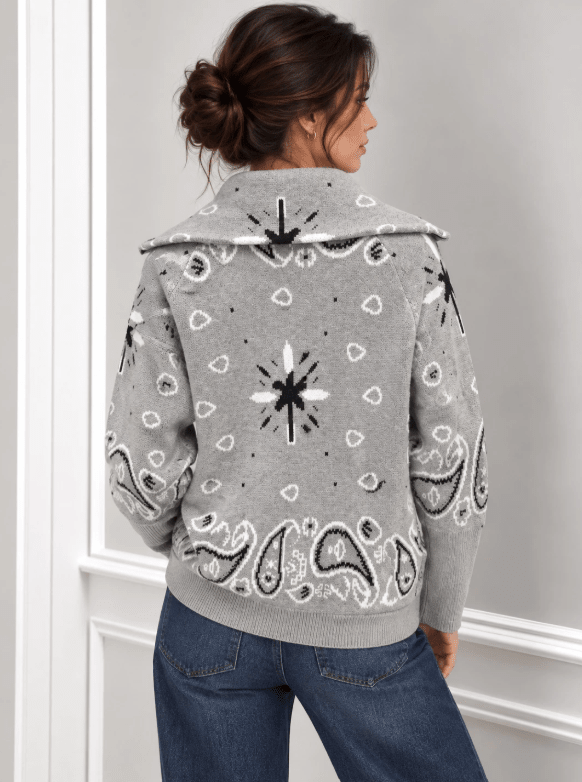 ZEYA - Sarah Stand Collar Knitted Cardigan